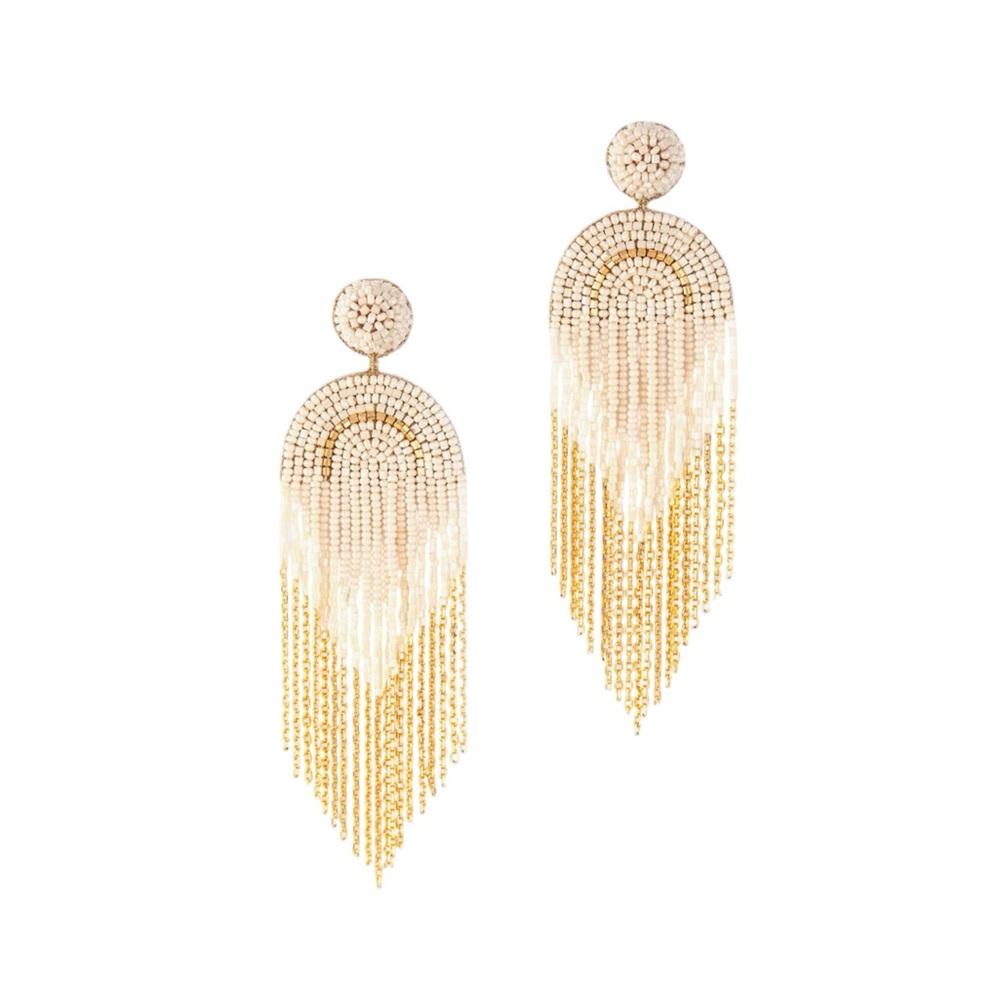 NWT Deepa Gurnani Ivory Circe Earrings